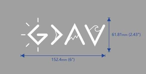 God is Greater Car Decal