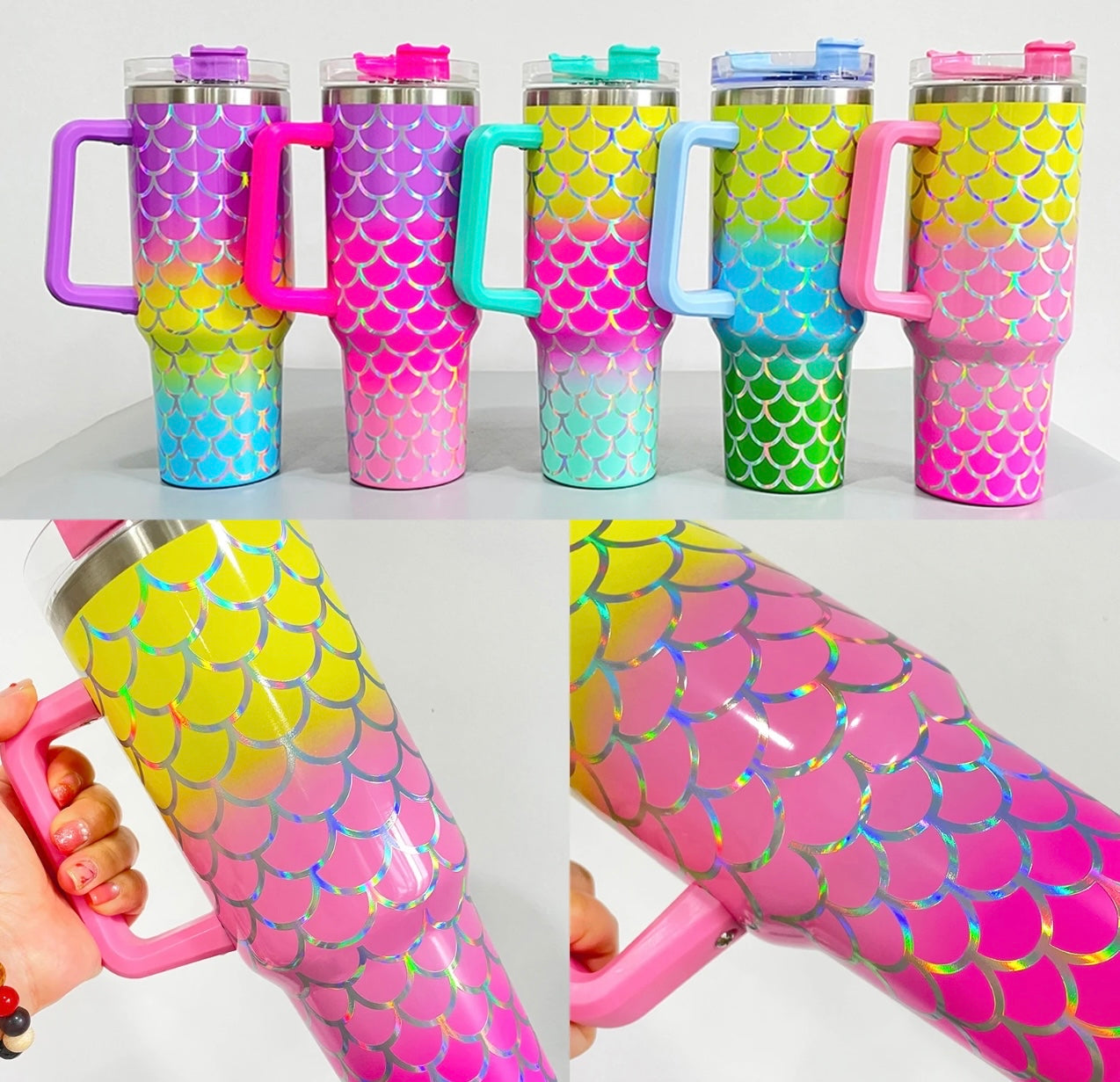 Holographic Mermaid 40oz. Tumbler