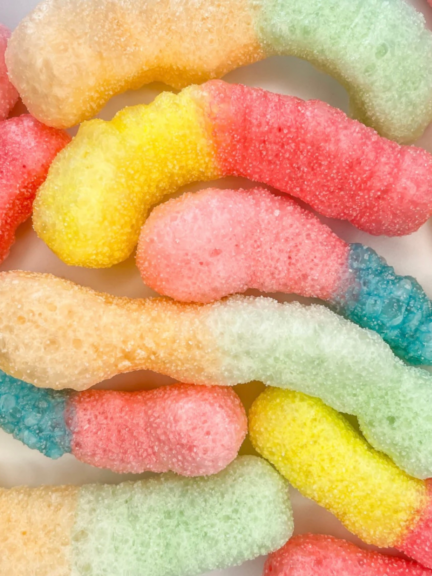 Sour Gummy Worms- Freeze Dried Candy