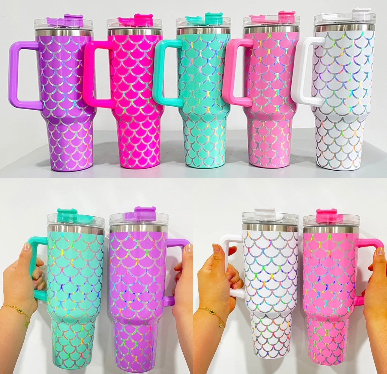 Holographic Mermaid 40oz. Tumbler