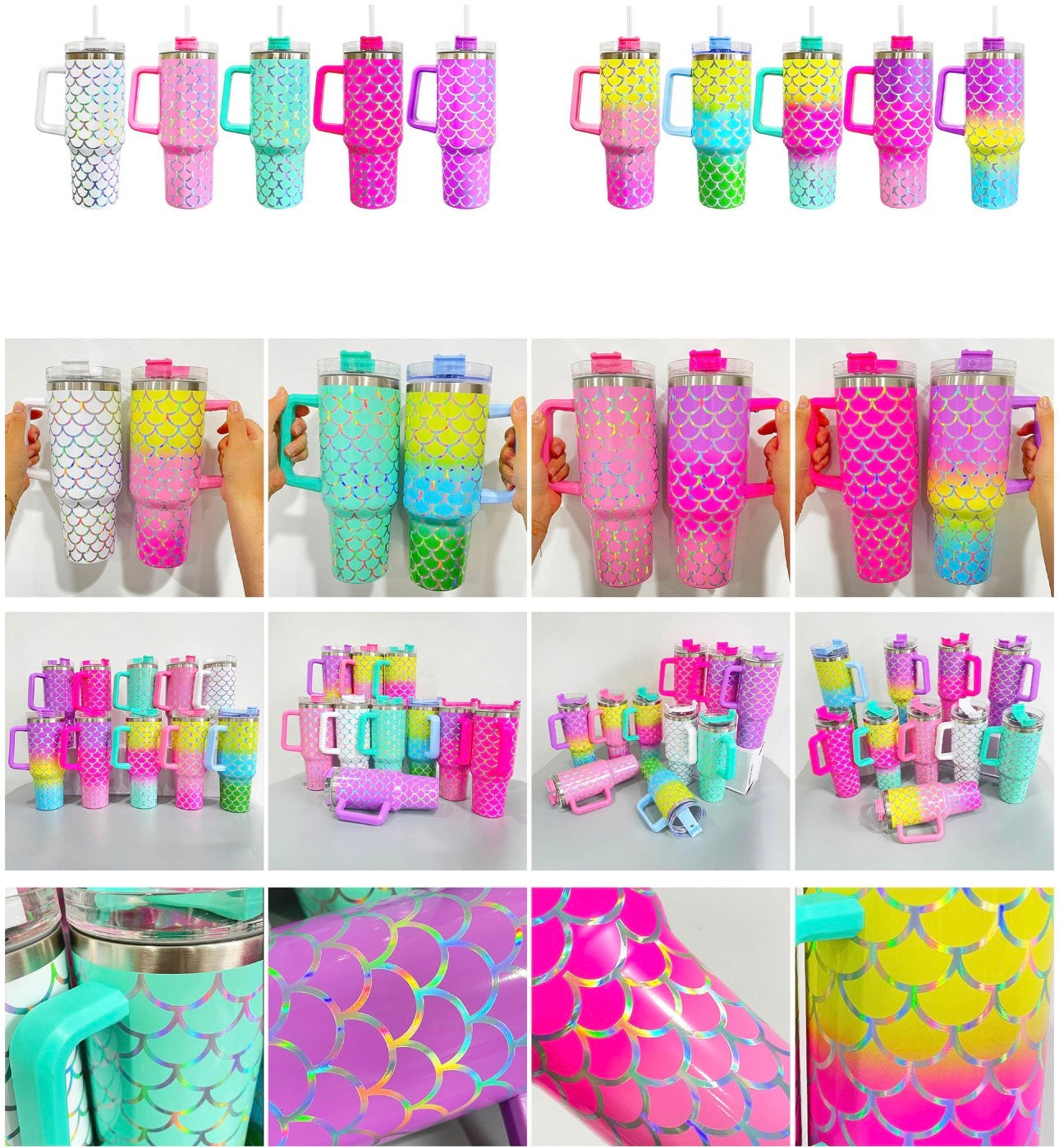 Holographic Mermaid 40oz. Tumbler