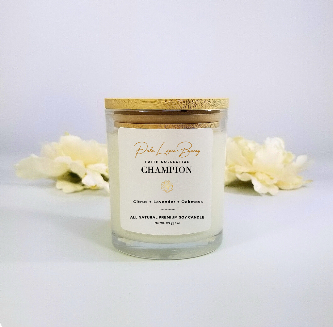 Champion Handcrafted All Natural Premium Soy Candle – Faith Collection